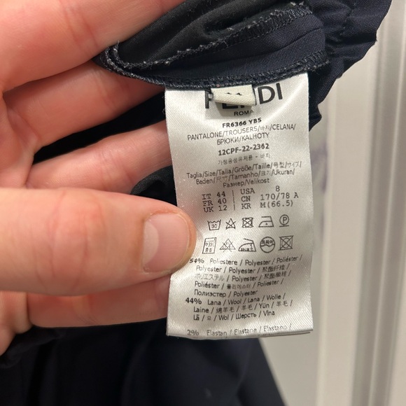 Fendi Womens Navy Drawsting Joggers Trouser 8 - Picture 8 of 10